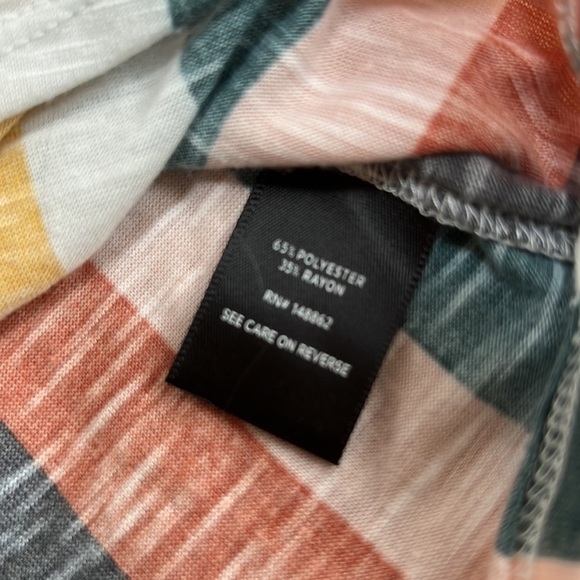 Torrid SZ 2X striped multi front button tie blouse. - Picture 5 of 7